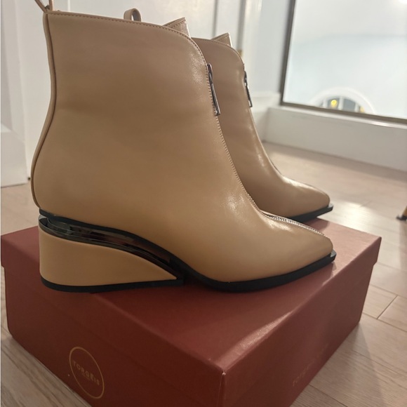 Beige Ankle Boots - Picture 2 of 8